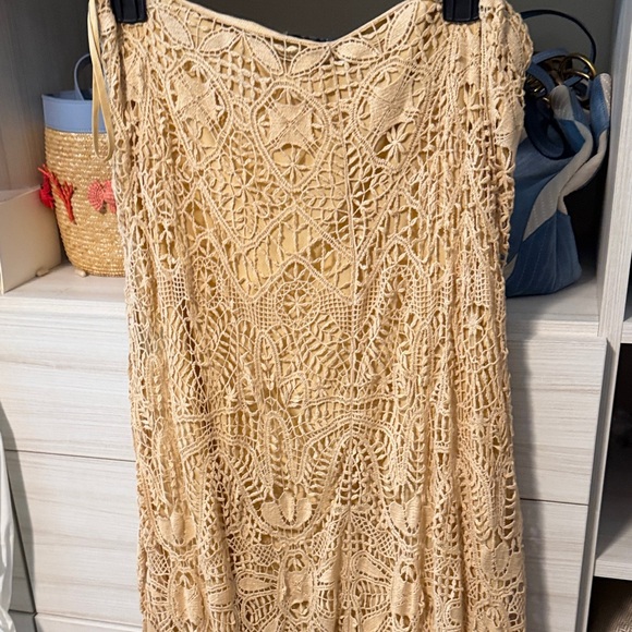 Polo Ralph Lauren Beige Lace A-Line Skirt - Picture 4 of 4